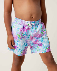 Baby Kids Bamboo Pajamas — Lei'd Back Swim Shorts — Image 1