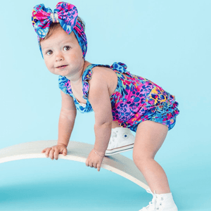 Bums & Roses - Baby & Kids Bamboo Pajamas - Let’s Get Wild Bubble Romper - Image 1