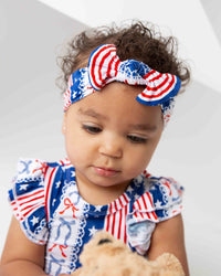 Baby Kids Bamboo Pajamas — Liberty Belle Headwrap — Image 1