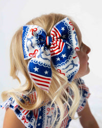 Baby Kids Bamboo Pajamas — Liberty Belle Woven Alligator Clip — Image 1