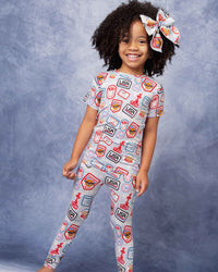 Baby Kids Bamboo Pajamas — Lil' Patch of America Short Sleeve Pajama Set — Image 1