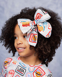 Baby Kids Bamboo Pajamas — Lil' Patch of America Woven Alligator Clip — Image 1