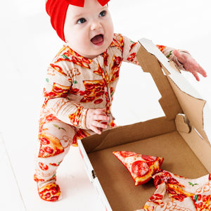 Bums & Roses - Baby & Kids Bamboo Pajamas - Little Pizza Heaven Lovey - Image 1