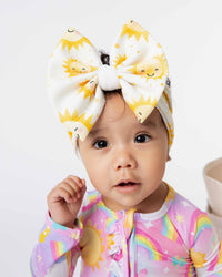 Baby Kids Bamboo Pajamas — Little Sunshine Biggie Bow — Image 1