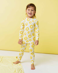 Baby Kids Bamboo Pajamas — Little Sunshine Long Sleeve Pajama Set — Image 1