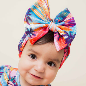 Baby Kids Bamboo Pajamas — Long Time No Sea Biggie Bow — Image 1