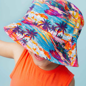 Baby Kids Bamboo Pajamas — Long Time No Sea Bucket Hat — Image 1