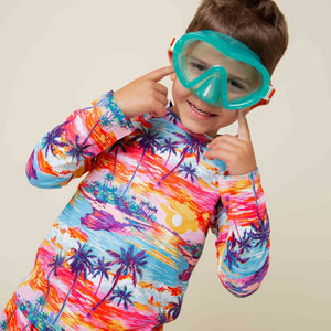 Baby Kids Bamboo Pajamas — Long Time No Sea Long Sleeve Rash Guard — Image 1