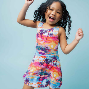 Baby Kids Bamboo Pajamas — Long Time No Sea Sleeveless Twistback Dress — Image 1