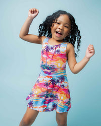 Baby Kids Bamboo Pajamas — Long Time No Sea Sleeveless Twistback Dress — Image 1
