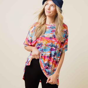 Baby Kids Bamboo Pajamas — Long Time No Sea Women's Oversized T-Shirt — Image 1