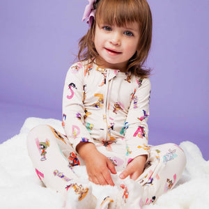 Baby Kids Bamboo Pajamas — Looney Tunes™ Convertible Romper — Image 1