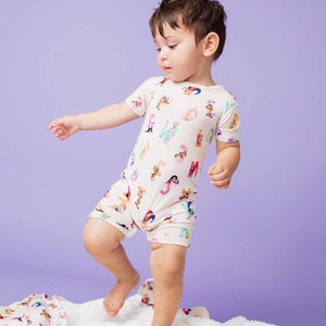 Baby Kids Bamboo Pajamas — Looney Tunes™ Shortie Romper — Image 1