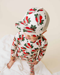 Baby Kids Bamboo Pajamas — Mama's Boy Hat — Image 1