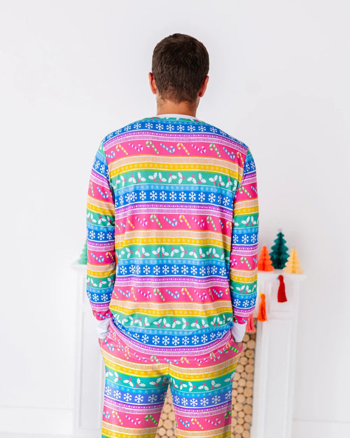 Baby Kids Bamboo Pajamas — Merry And Bright Men's Long Sleeve Shirt - DO NOT UNHIDE — Image 3