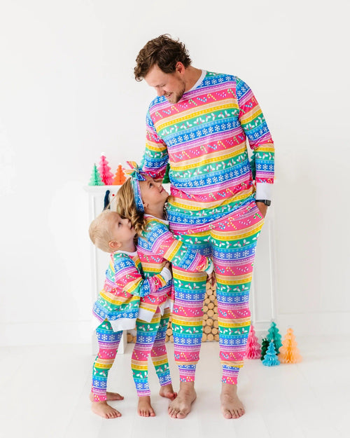 Baby Kids Bamboo Pajamas — Merry And Bright Men's Long Sleeve Shirt - DO NOT UNHIDE — Image 4
