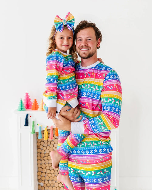 Baby Kids Bamboo Pajamas — Merry And Bright Men's Long Sleeve Shirt - DO NOT UNHIDE — Image 5