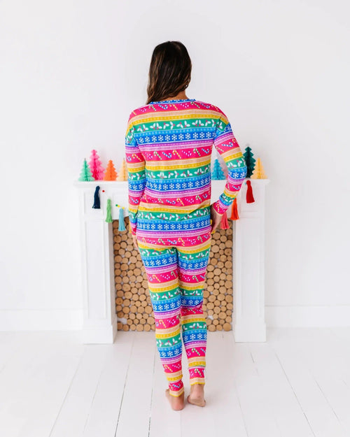 Baby Kids Bamboo Pajamas — Merry and Bright Women's Pants — Image 7