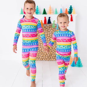 Bums & Roses - Baby & Kids Bamboo Pajamas - Merry And Bright Two-Piece Pajama Set - Image 1