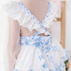 Baby Kids Bamboo Pajamas — Tulle Dot Layering Shirt — Image 1