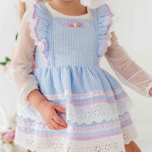 Baby Kids Bamboo Pajamas — Tulle Dot Layering Shirt — Image 1