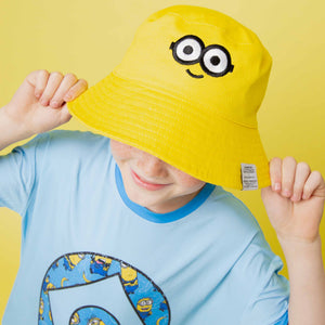 Baby Kids Bamboo Pajamas — Minions™ Character Bucket Hat — Image 1