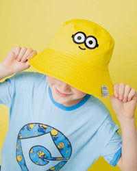 Baby Kids Bamboo Pajamas — Minions™ Character Bucket Hat — Image 1