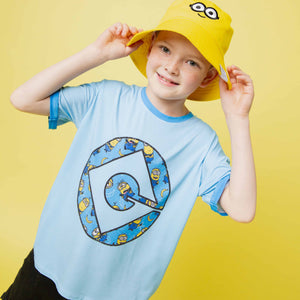 Baby Kids Bamboo Pajamas — Minions™ Graphic Ringer T-Shirt — Image 1