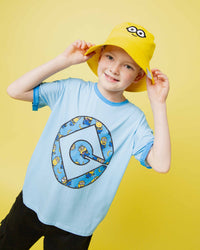 Baby Kids Bamboo Pajamas — Minions™ Graphic Ringer T-Shirt — Image 1