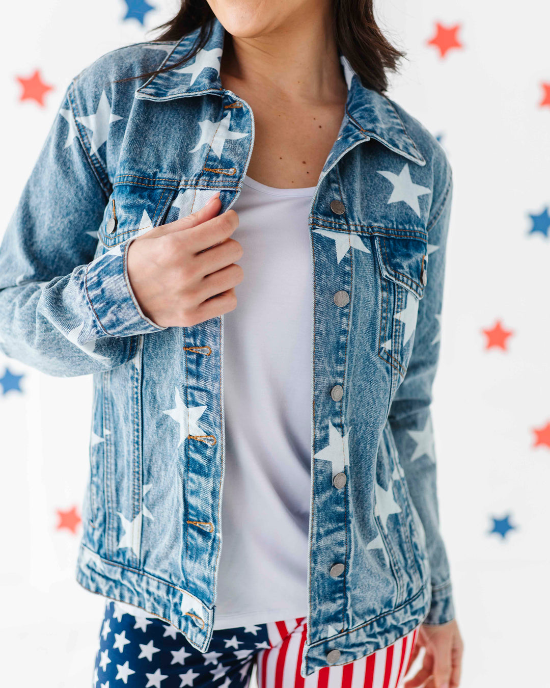 Navy Star Women's Denim Star Jacket