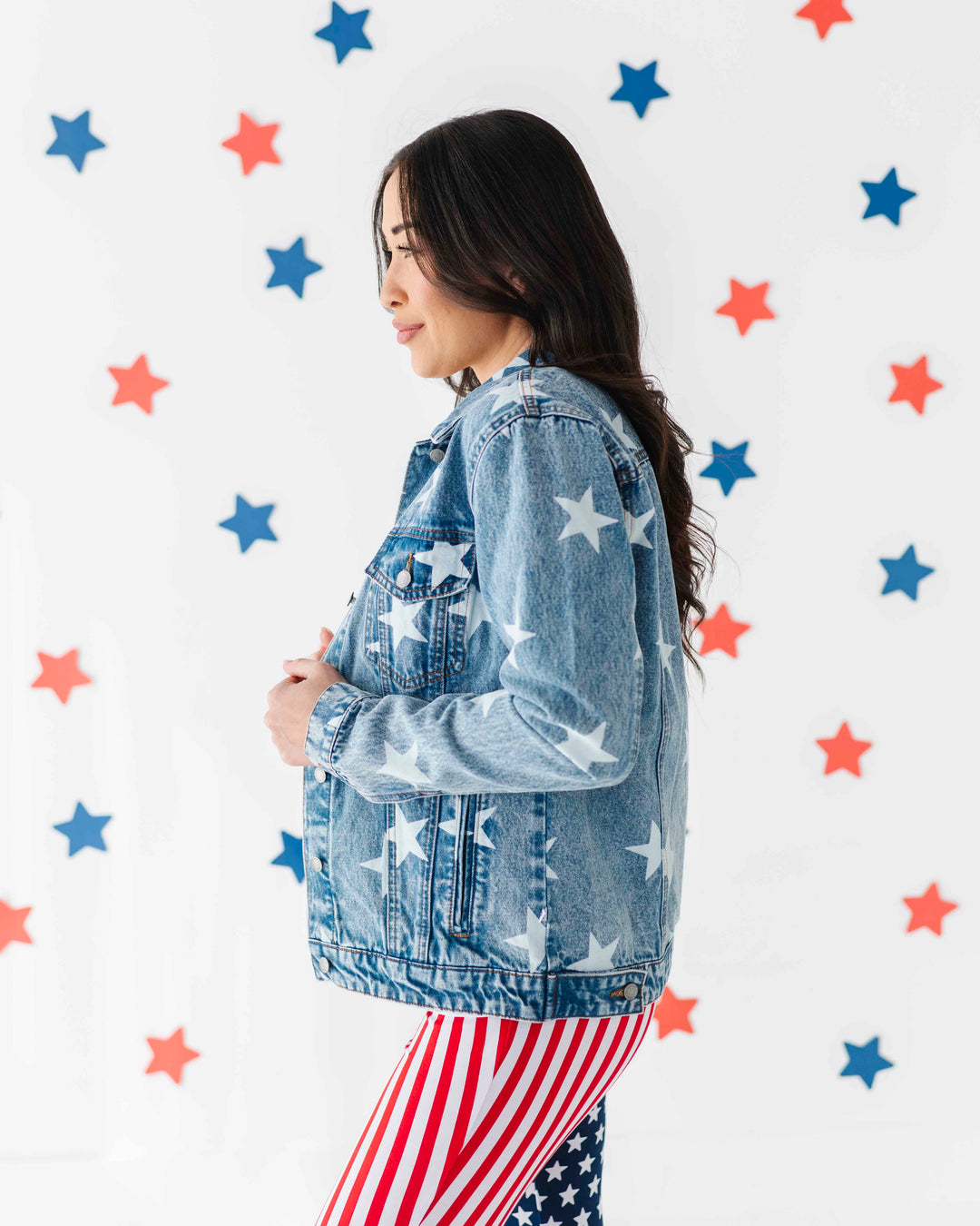 Navy Star Women's Denim Star Jacket