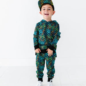 Bums & Roses - Baby & Kids Bamboo Pajamas - Mother of Dragons Hooded Jogger Set - Image 1