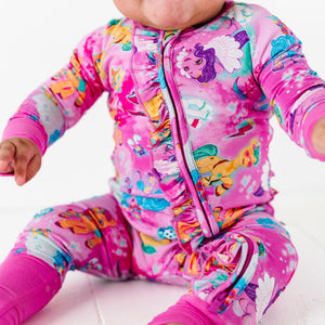 Baby Kids Bamboo Pajamas — My Little Pony™: A New Generation Convertible Ruffle Romper — Image 1