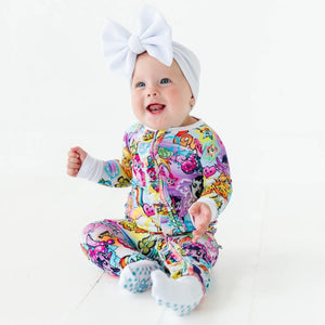 Bums & Roses - Baby & Kids Bamboo Pajamas - My Little Pony: Friendship is Magic Convertible Ruffle Romper - Image 1