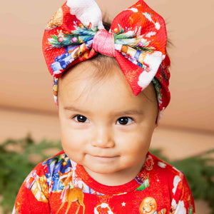 Baby Kids Bamboo Pajamas — In The Nick Of Time Biggie Bow — Image 1