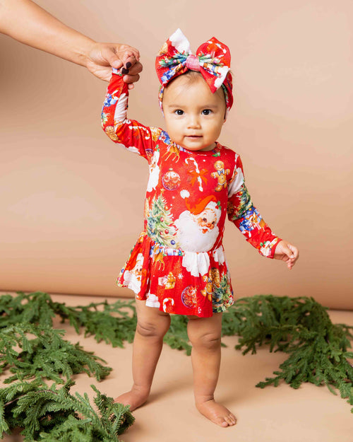 Baby Kids Bamboo Pajamas — In The Nick Of Time Biggie Bow — Image 8