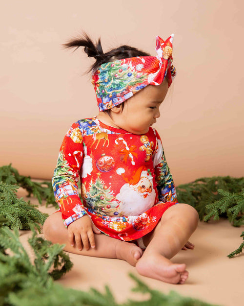 Baby Kids Bamboo Pajamas — In The Nick Of Time Biggie Bow — Image 9