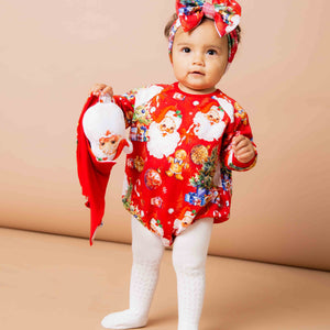 Baby Kids Bamboo Pajamas — In The Nick Of Time Bubble Sweatshirt — Image 1