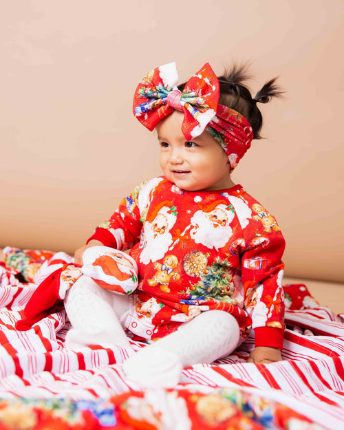 Baby Kids Bamboo Pajamas — In The Nick Of Time Bubble Sweatshirt — Image 3