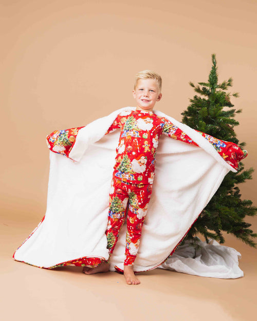 Baby Kids Bamboo Pajamas — In The Nick Of Time Bum Bum Blanket - Plush — Image 7