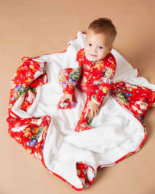 Baby Kids Bamboo Pajamas — In The Nick Of Time Bum Bum Blanket - Plush — Image 5