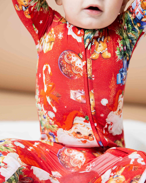 Baby Kids Bamboo Pajamas — In The Nick Of Time Convertible Romper — Image 14