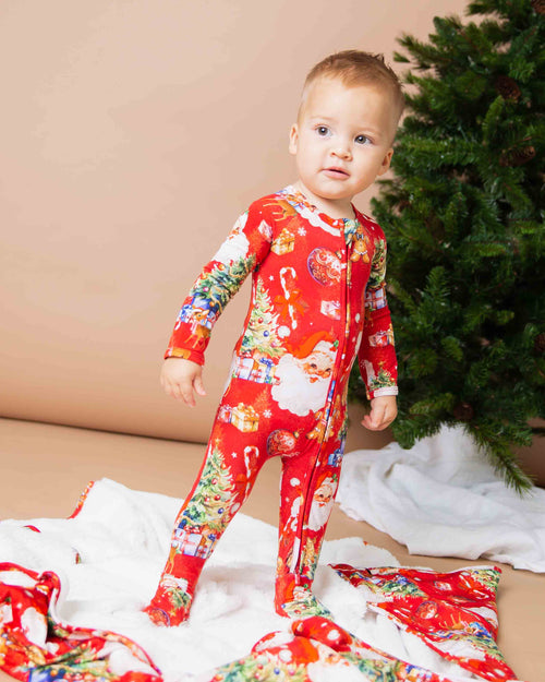 Baby Kids Bamboo Pajamas — In The Nick Of Time Convertible Romper — Image 15