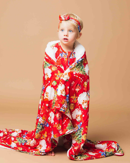 Baby Kids Bamboo Pajamas — In The Nick Of Time Headwrap — Image 11