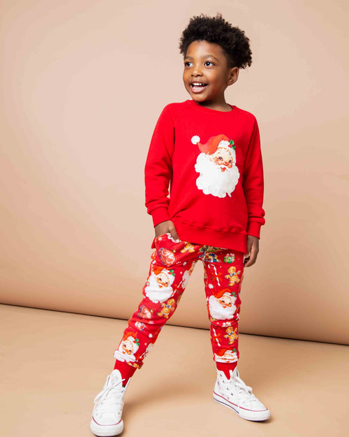 Baby Kids Bamboo Pajamas — In The Nick Of Time Jogger Set — Image 4