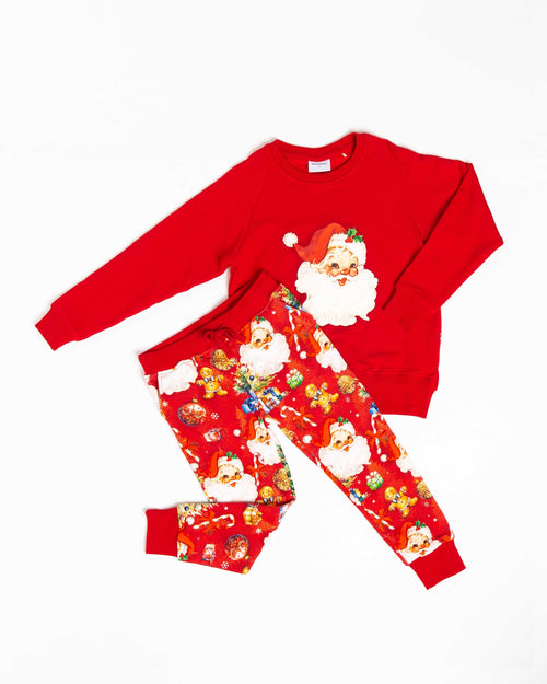 Baby Kids Bamboo Pajamas — In The Nick Of Time Jogger Set — Image 2