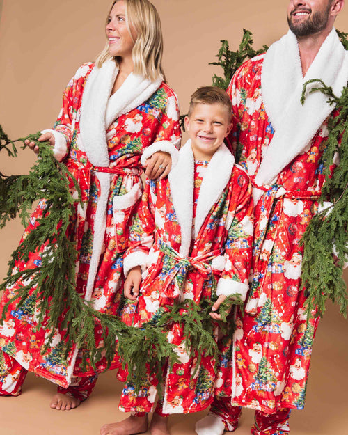 Baby Kids Bamboo Pajamas — In The Nick Of Time Kids Plush Robe — Image 6