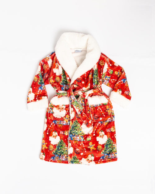 Baby Kids Bamboo Pajamas — In The Nick Of Time Kids Plush Robe — Image 2