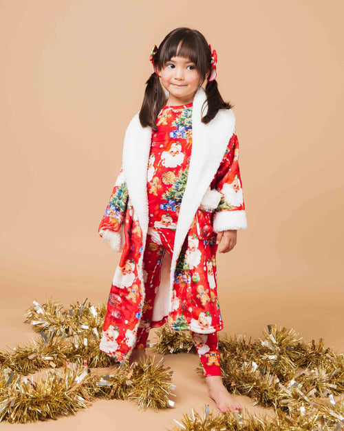 Baby Kids Bamboo Pajamas — In The Nick Of Time Kids Plush Robe — Image 1