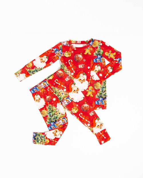 Baby Kids Bamboo Pajamas — In The Nick Of Time Long Sleeve Pajama Set — Image 2